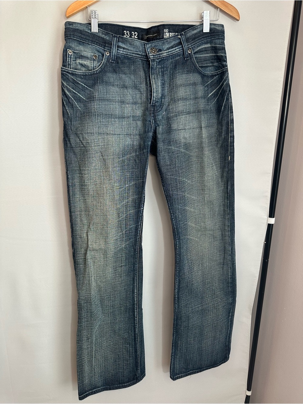 INC International Concepts Rio Low Mens Size 32/32 Blue Denim Straight-Leg Jean